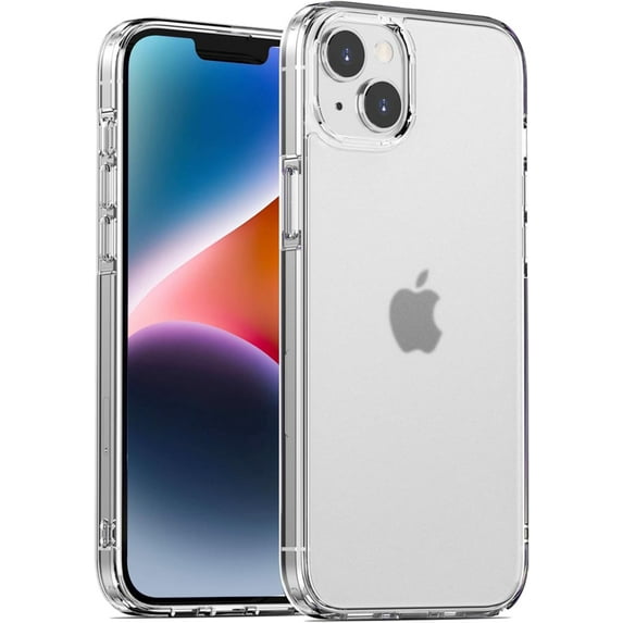 Phone Case for iPhone 14 & iPhone 13, Frosted Case Non-Yellowing Matte Foggy Anti-Fingerprint Shockproof Protective Bumper Slim Cover