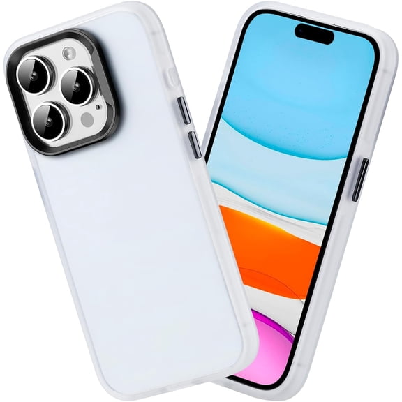 Phone Case for iPhone 15 Pro Case Not-Yellowing Shockproof Anti-Scratch Slim Case for iPhone 15 Pro Transparent White