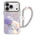 thumbnail image 1 of Phone Case for iPhone 17 Pro Max with Lanyard,Anti-fingerprint,Shockproof Drop-proof,Cute Cat Silicone Phone Shell for Women Gift, 1 of 6
