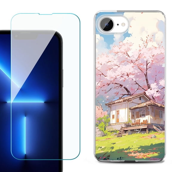 Phone Case for iPhone 17e, with Screen Protector, by OneToughShield - Aura Spring