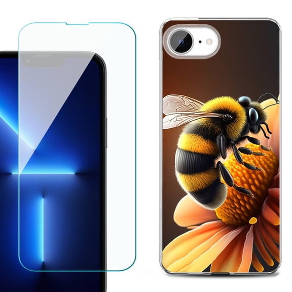 Phone Case for iPhone 17e, with Screen Protector, by OneToughShield - Bee