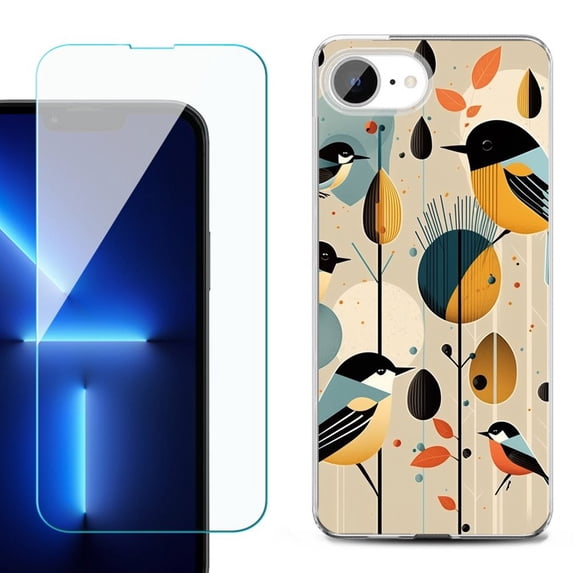 Phone Case for iPhone 17e, with Screen Protector, by OneToughShield - Bird Cardinal