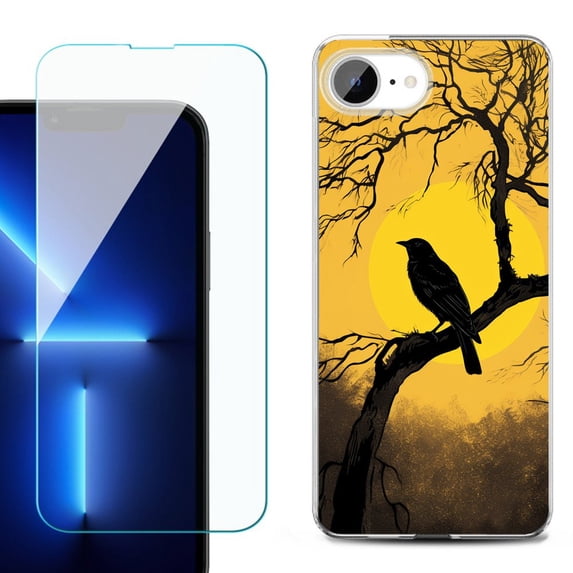 Phone Case for iPhone 17e, with Screen Protector, by OneToughShield - Bird Sunset
