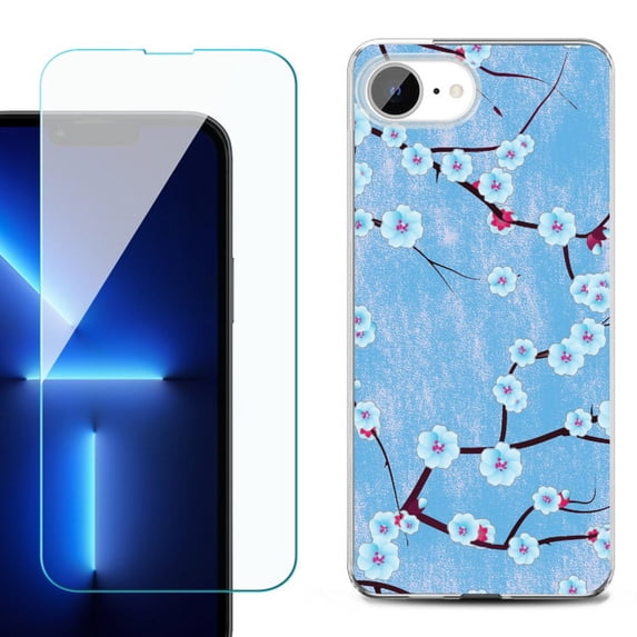 Phone Case for iPhone 17e, with Screen Protector, by OneToughShield - Blossom Sky