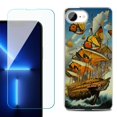 thumbnail image 1 of Phone Case for iPhone 17e, with Screen Protector, by OneToughShield - Butterfly Ship, 1 of 5