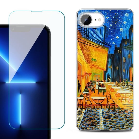 Phone Case for iPhone 17e, with Screen Protector, by OneToughShield - Cafe Terrace