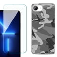 thumbnail image 1 of Phone Case for iPhone 17e, with Screen Protector, by OneToughShield - Camo B/W, 1 of 5