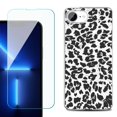 thumbnail image 1 of Phone Case for iPhone 17e, with Screen Protector, by OneToughShield - Cheetah B/W, 1 of 5