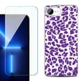 thumbnail image 1 of Phone Case for iPhone 17e, with Screen Protector, by OneToughShield - Cheetah Purple, 1 of 5