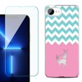 thumbnail image 1 of Phone Case for iPhone 17e, with Screen Protector, by OneToughShield - Chevron/Teal/Deer, 1 of 5