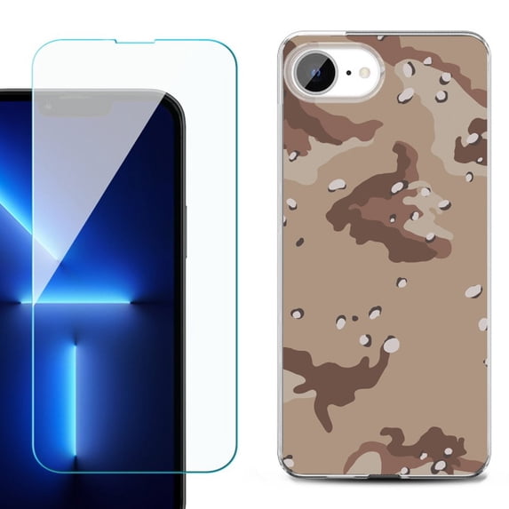 Phone Case for iPhone 17e, with Screen Protector, by OneToughShield - Desert Camo