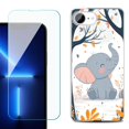 thumbnail image 1 of Phone Case for iPhone 17e, with Screen Protector, by OneToughShield - Elephant Smile, 1 of 5