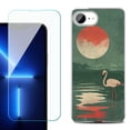 thumbnail image 1 of Phone Case for iPhone 17e, with Screen Protector, by OneToughShield - Flamingo Sunset, 1 of 5