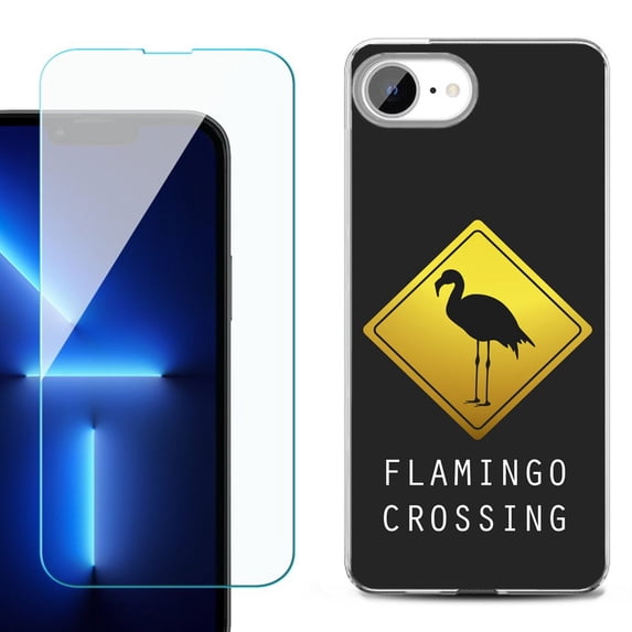 Phone Case for iPhone 17e, with Screen Protector, by OneToughShield - Flamingo