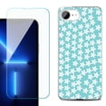 thumbnail image 1 of Phone Case for iPhone 17e, with Screen Protector, by OneToughShield - Flower/Teal, 1 of 5