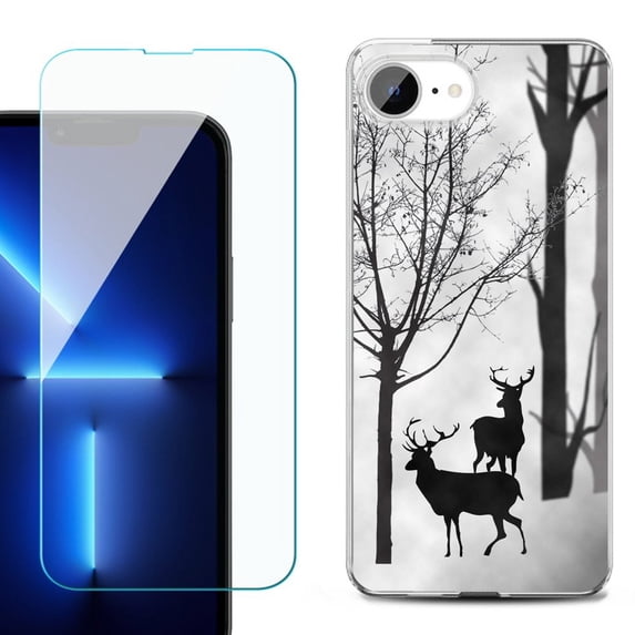 Phone Case for iPhone 17e, with Screen Protector, by OneToughShield - Forest Deer
