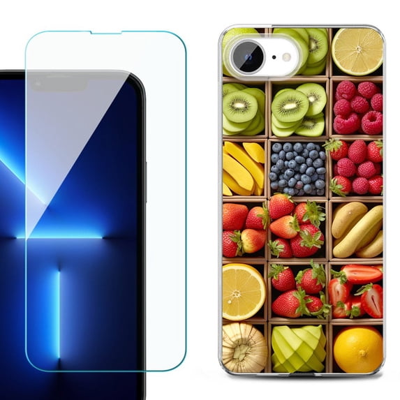 Phone Case for iPhone 17e, with Screen Protector, by OneToughShield - Fruit Box