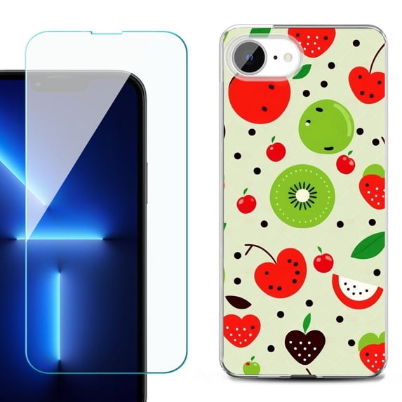 Phone Case for iPhone 17e, with Screen Protector, by OneToughShield - Fruit Mix