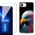 thumbnail image 1 of Phone Case for iPhone 17e, with Screen Protector, by OneToughShield - Geometric Eagle, 1 of 5