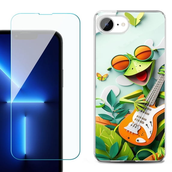 Phone Case for iPhone 17e, with Screen Protector, by OneToughShield – Grasshopper