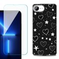 thumbnail image 1 of Phone Case for iPhone 17e, with Screen Protector, by OneToughShield - Hearts n Stars, 1 of 5