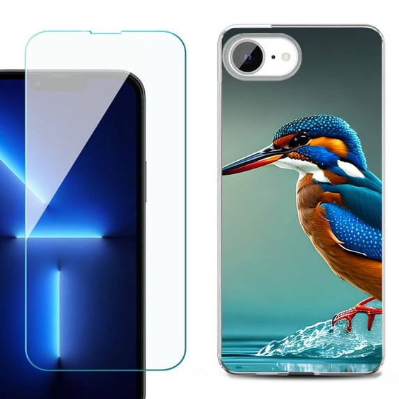 Phone Case for iPhone 17e, with Screen Protector, by OneToughShield - Kingfisher