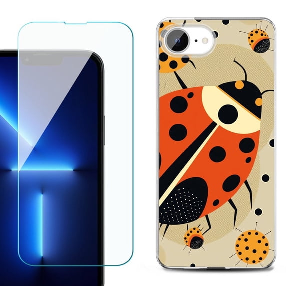 Phone Case for iPhone 17e, with Screen Protector, by OneToughShield - Lady Bettle