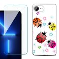 thumbnail image 1 of Phone Case for iPhone 17e, with Screen Protector, by OneToughShield - Ladybug, 1 of 5