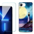 thumbnail image 1 of Phone Case for iPhone 17e, with Screen Protector, by OneToughShield - Lighthouse Moon, 1 of 5