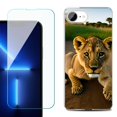 thumbnail image 1 of Phone Case for iPhone 17e, with Screen Protector, by OneToughShield - Lion Cub, 1 of 5