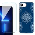 thumbnail image 1 of Phone Case for iPhone 17e, with Screen Protector, by OneToughShield - Mandala / Blue, 1 of 5