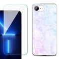thumbnail image 1 of Phone Case for iPhone 17e, with Screen Protector, by OneToughShield - Marble Pink/Blue, 1 of 5