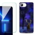 thumbnail image 1 of Phone Case for iPhone 17e, with Screen Protector, by OneToughShield - Midnight Deer, 1 of 5