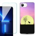thumbnail image 1 of Phone Case for iPhone 17e, with Screen Protector, by OneToughShield - Moonlight Flamingo, 1 of 5