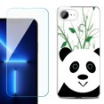 thumbnail image 1 of Phone Case for iPhone 17e, with Screen Protector, by OneToughShield - Panda, 1 of 5
