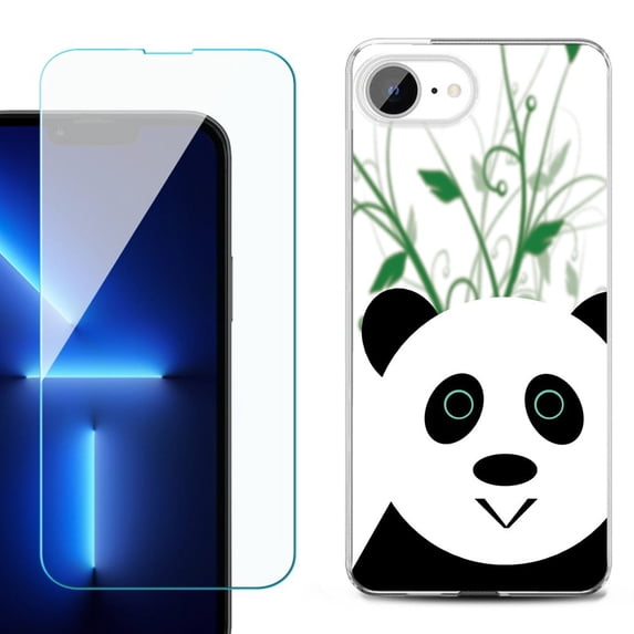 Phone Case for iPhone 17e, with Screen Protector, by OneToughShield - Panda