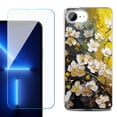 thumbnail image 1 of Phone Case for iPhone 17e, with Screen Protector, by OneToughShield - Plum Flower, 1 of 5