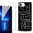 thumbnail image 1 of Phone Case for iPhone 17e, with Screen Protector, by OneToughShield - Positive Words, 1 of 5
