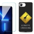 thumbnail image 1 of Phone Case for iPhone 17e, with Screen Protector, by OneToughShield - Road Sign Giraffe, 1 of 5