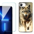 thumbnail image 1 of Phone Case for iPhone 17e, with Screen Protector, by OneToughShield - Running Wolf, 1 of 5