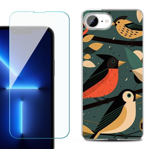 Phone Case for iPhone 17e, with Screen Protector, by OneToughShield - Songbird