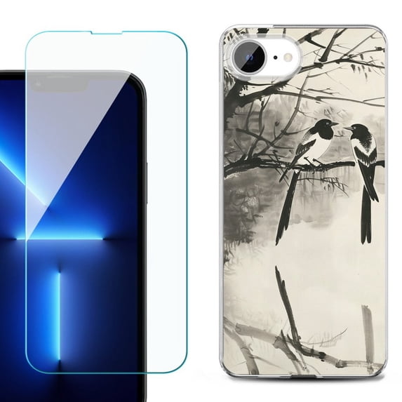 Phone Case for iPhone 17e, with Screen Protector, by OneToughShield - Springtime Birds