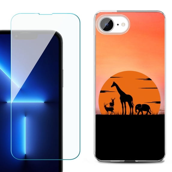 Phone Case for iPhone 17e, with Screen Protector, by OneToughShield - Sunset Safari