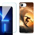 thumbnail image 1 of Phone Case for iPhone 17e, with Screen Protector, by OneToughShield - Surfing, 1 of 5