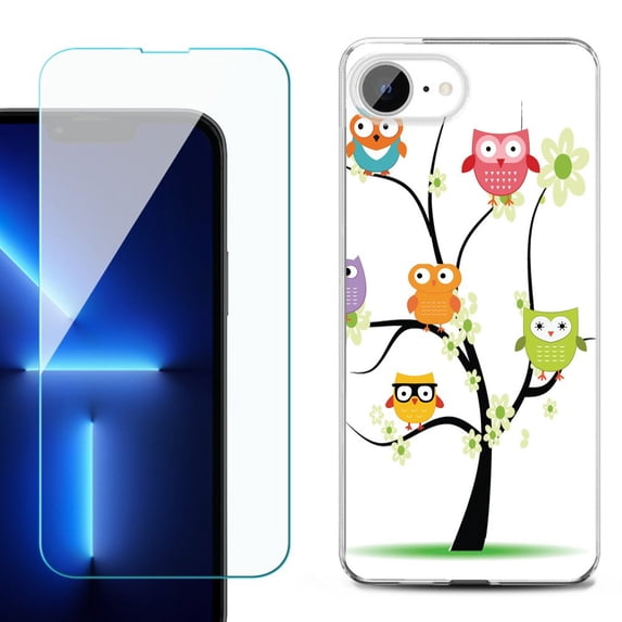 Phone Case for iPhone 17e, with Screen Protector, by OneToughShield - Tree Owl