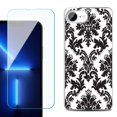 thumbnail image 1 of Phone Case for iPhone 17e, with Screen Protector, by OneToughShield - Victorian White/Black, 1 of 5