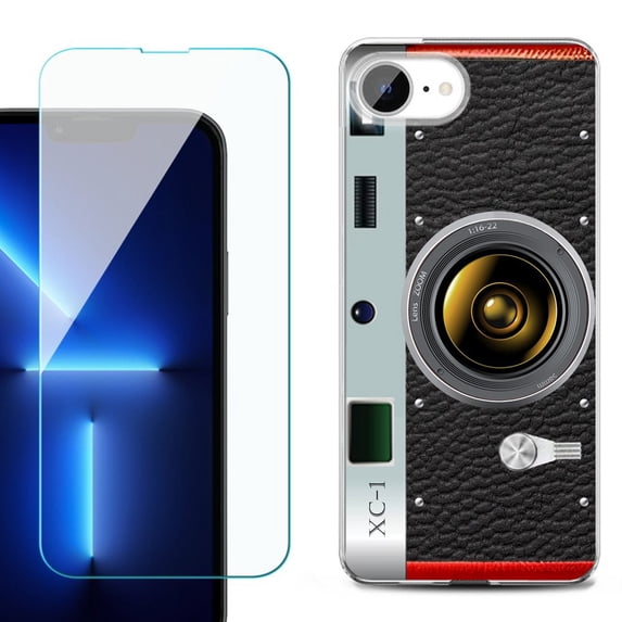 Phone Case for iPhone 17e, with Screen Protector, by OneToughShield - Vintage Camera
