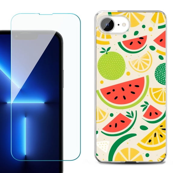 Phone Case for iPhone 17e, with Screen Protector, by OneToughShield - Watermelon Mix