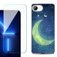 thumbnail image 1 of Phone Case for iPhone 17e, with Screen Protector, by OneToughShield - Whimsical Moon, 1 of 5
