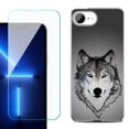 thumbnail image 1 of Phone Case for iPhone 17e, with Screen Protector, by OneToughShield - Wolf Face, 1 of 5